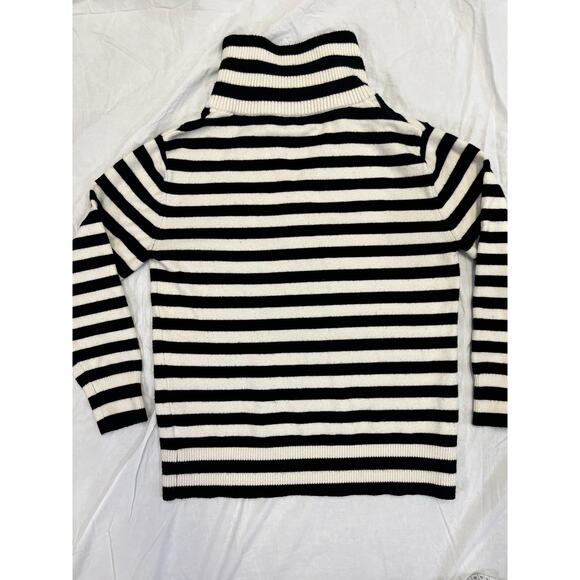 Express Women’s Quarter Zip, XS Black/White Striped Viscose Blend Cozy Soft‎ - Picture 11 of 11